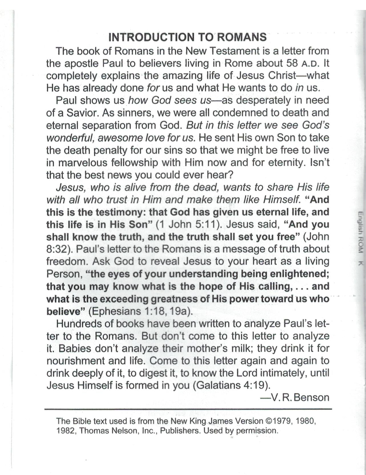 Joy Bible Study on Romans - English