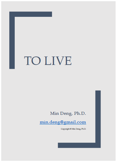 To Live - English E-book (FREE)