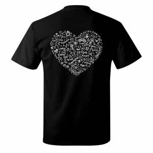 純棉短袖-愛心-黑色 -- Love Heart Shirt-Black