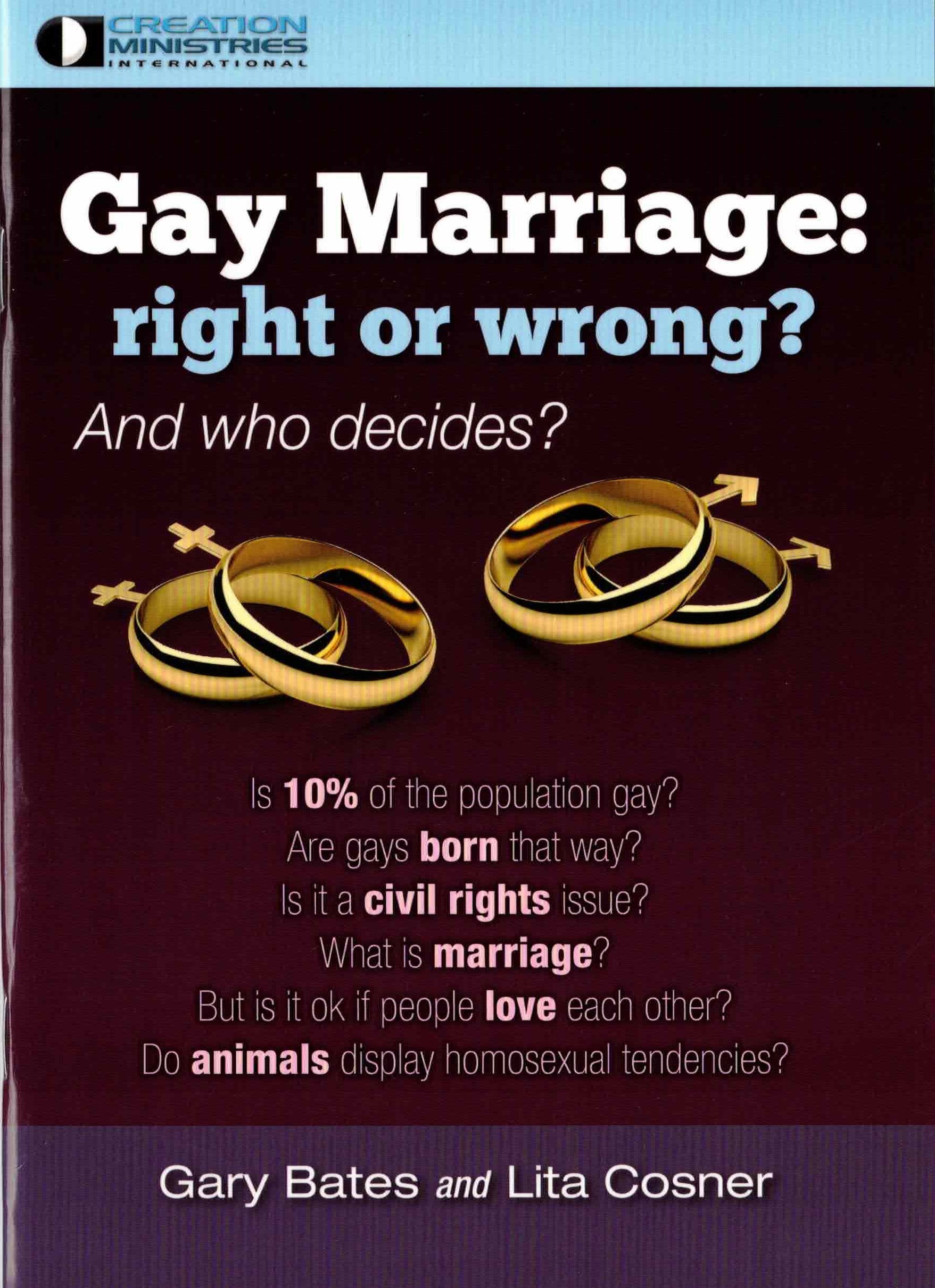Gay Marriage: Right or Wrong? (Engl) 同性婚姻：正確與否？誰決定(英)