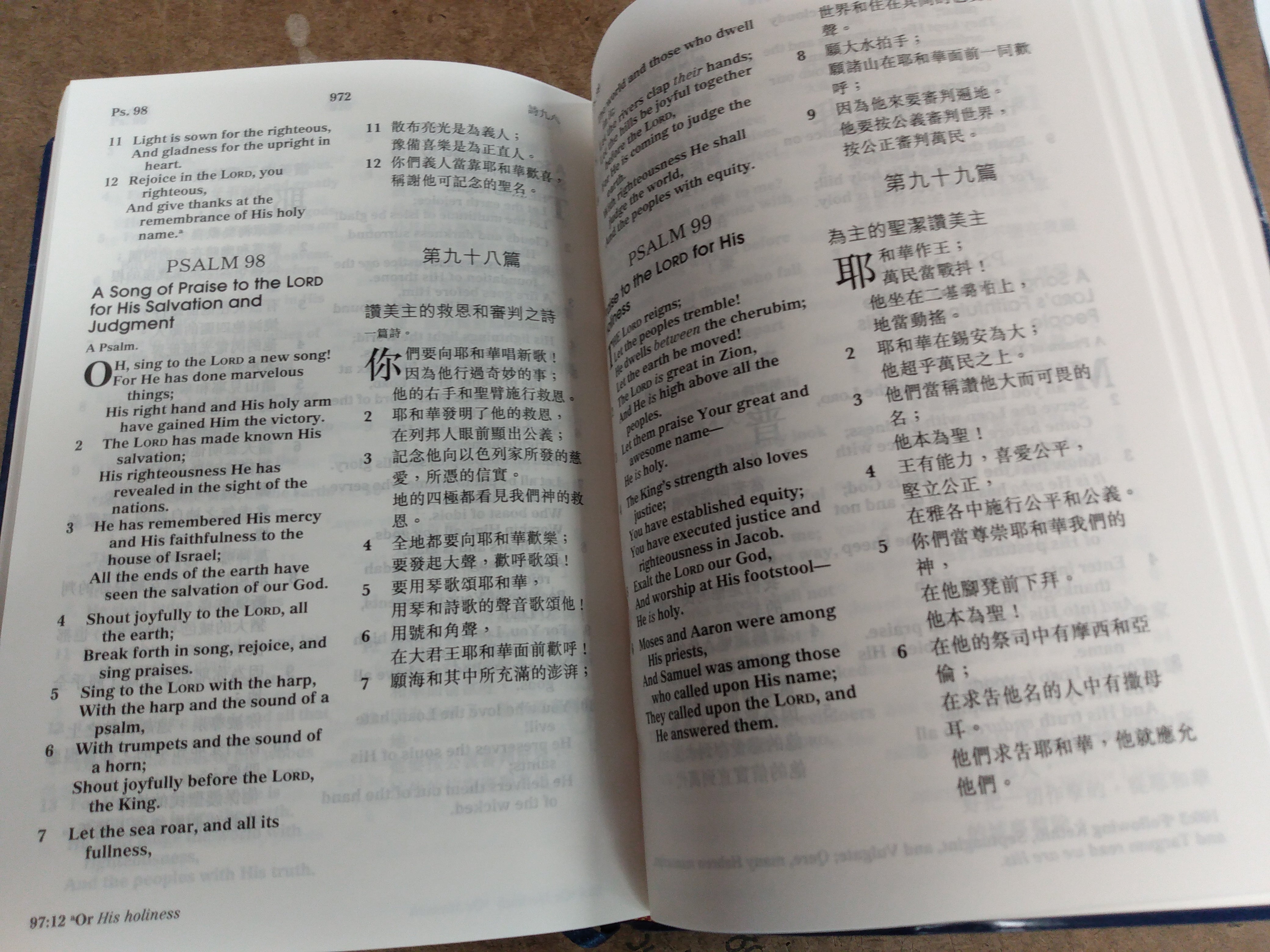 新约诗篇箴言传道书-中英双语Bilingual New Testament - CUV/NKJV