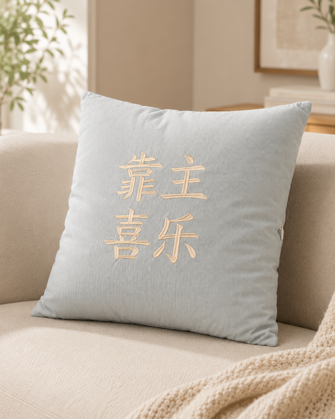 靠主喜乐靠枕 Joyful Pillow  新品限时免运费（20个或以上特价$20）尺寸：18x 18x 7 in（最厚处）
