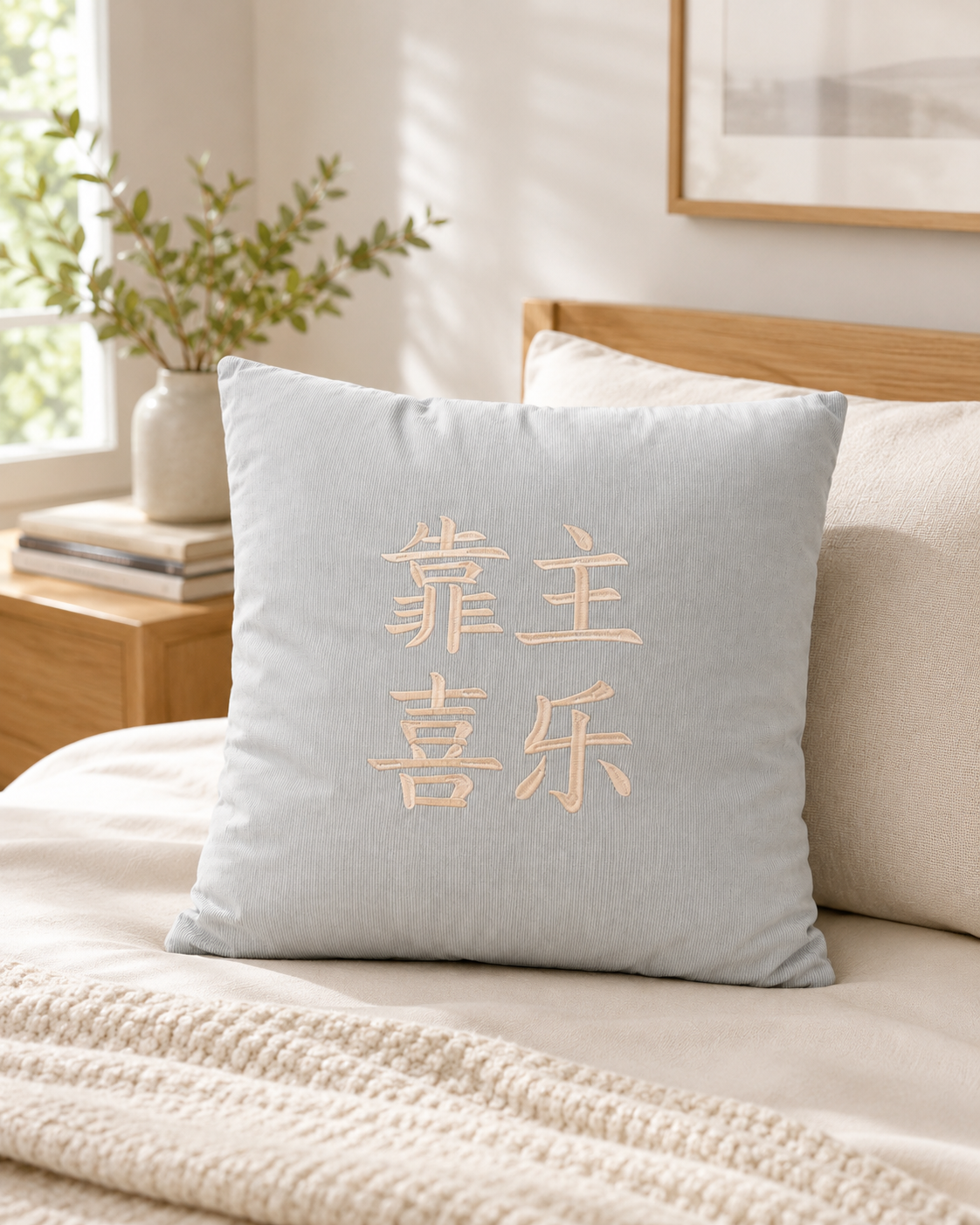 靠主喜乐靠枕 Joyful Pillow  新品限时免运费（20个或以上特价$20）尺寸：18x 18x 7 in（最厚处）